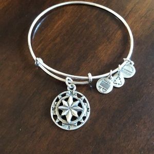 Alex And Ani Silver Charm Bracelet - Compass